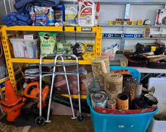 SMALL RUGS, STORAGE RACK, LAWN CARE, SHOP VAC, BLOWER