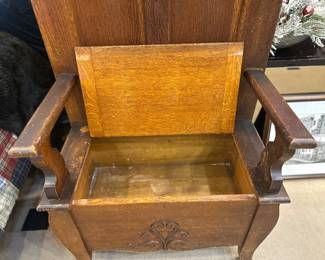 Antique Hall Tree with storage