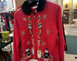 Christmas sweaters, including ugly ones