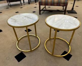 Marble top end tables