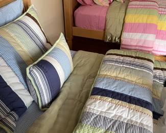 TWIN BEDS AND POTTERY BARN LINENS