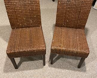 PAIR OF WOVEN CHAIRS