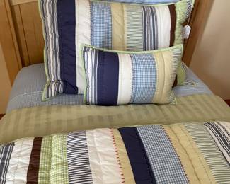 TWIN BEDS AND POTTERY BARN LINENS