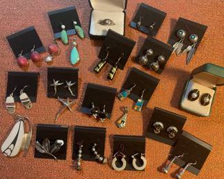 BEAUTIFUL JEWELRY. STERLING, 14KT, TURQUOISE, PEARL, AMBER AND MUCH MORE.