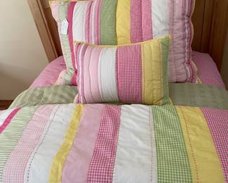 TWIN BEDS AND POTTERY BARN LINENS