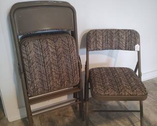 set of 4 upholstered folding chairs