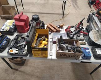 routers, clamps, power saws, nailers, Dremel tool, scroll saw, power drills