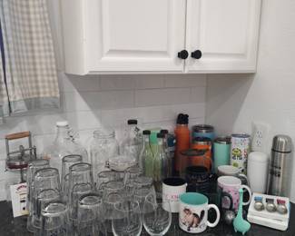 butter churner, glasses, mugs, insulated cups, tea maker