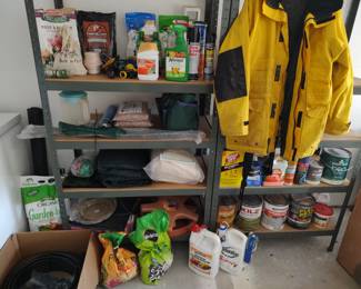 gardening supplies, insect control, fertilizer, weed control, drip irrigation, frost protecters, paint, primer, garage floor paint, Flex Seal, insulated rain gear