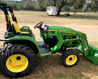 Consigned to BigIron Auction (https://www.bigiron.com/Listings/RobertWornath-2): 2022 JD 3038E 4WD hydrostatic tractor. 105 total hours. Includes 300E front loader w/61" bucket. Excellent condition.