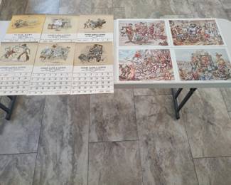 Herb Mignery vintage cowboy cartoon calendars & prints