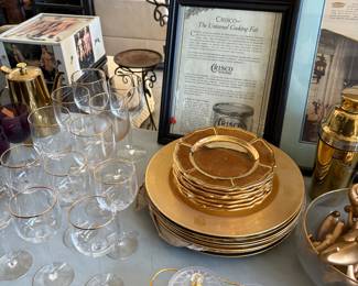 Gold serving and decor