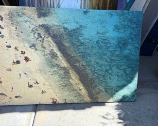 Large photo mounted beach scene