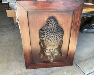 Large wood hanging buddha