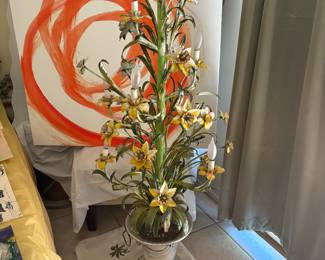 Vintage Tole lamp/light fixture. Not in working order