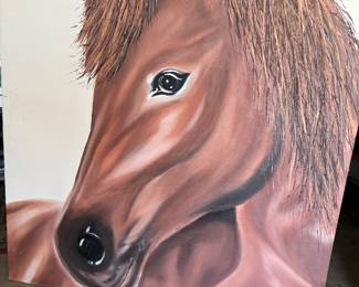 LARGE HORSE PAINTING