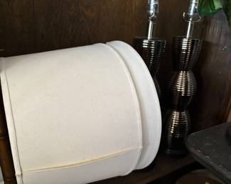 Silver lamps and their shades