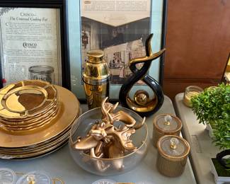 Gold serving and decor