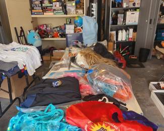 Toys, nurf guns, board games, electronic toys, outdoor game equipment, inflatable boat with motor, clothes