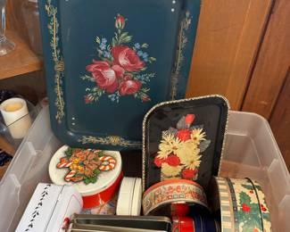 Vintage tins and trays