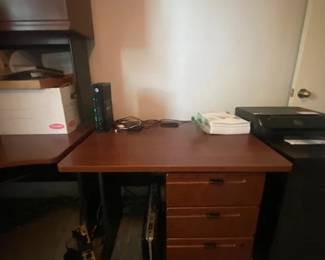 Credenza - 36"W x 27"D x 29"H with 3-Drawer File Cabinet Underneath