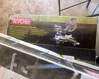 RYOBI Sliding Compound Miter Saw, NEW in Box, 10" 15 AMP, 460 RPM. 12" Cross Cut