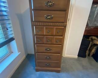 Chest of Drawres, 7 Drawers, 18"W x 15.5"D x 49"H