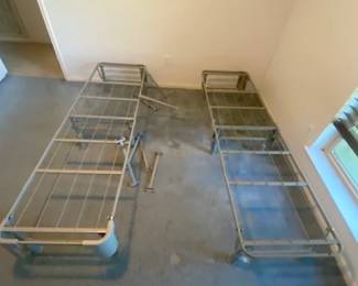 Single Metal Bed Frames (2), Foldable - 79"L x 22"W x 14"H