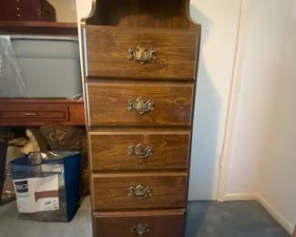Chest of Drawers w/Top Shelf, 7 Drawers, 17.5"W x 13.5"D x 56"H