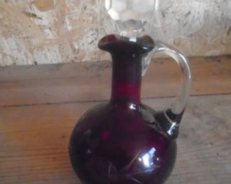 Etehed cranberry cruet