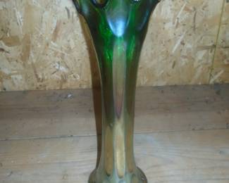 Carnival glass vase