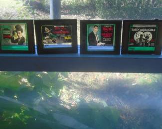 sample of some of the glass slides we have. Advertising old movies