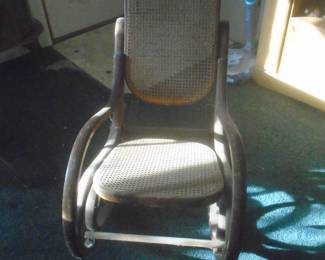 bentwood caned rocker