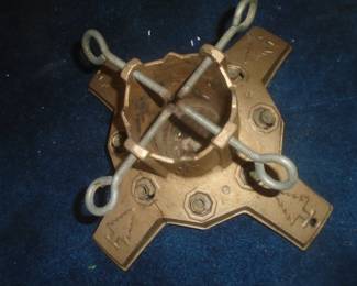 Cast iron lighted Christmas tree stand