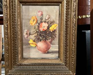 Antique Frame with Vase Print