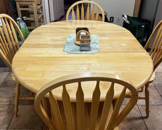 Oval Dining Set with Four Chairs