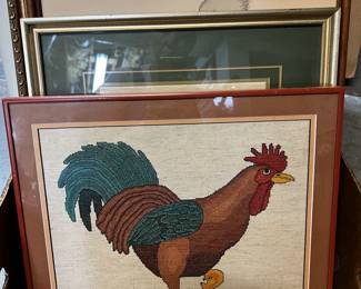 Hand Cross Stitch Art, Prints and Black and White Charcoal Art 