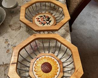 Unique Hand painted Fruit Baskets
