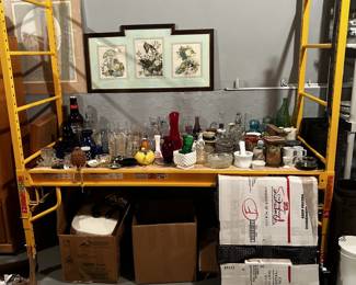 Assorted Vintage Glassware and Milk Glass 