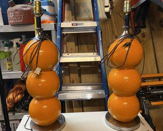 Mid Century Modern Stacked Ball Lamps