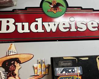 Vintage Budweiser and Decor Signs