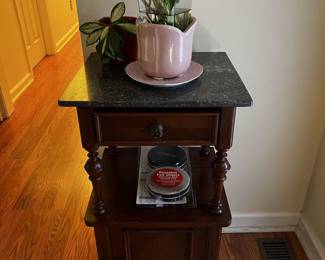 Marble Top Plant Stand