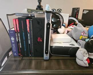 Books, Projector, Plushies