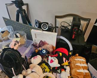 Plushies, Speakers, Desk Fan