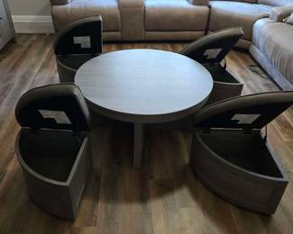 Coffee Table with Storage Chairs