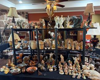 Lamps, Angels, Animal figurines, Copper, etc.