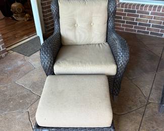 Patio Chair and Ottoman