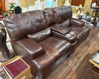 Leather Reclining Sofa