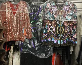 Beaded and sequin tops and dresses