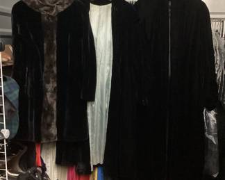 Vintage velvet coats and faux fur